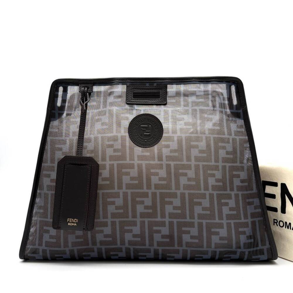 Fendi Peekaboo Defender Zucca clear vinyl rain cover rainy season summer